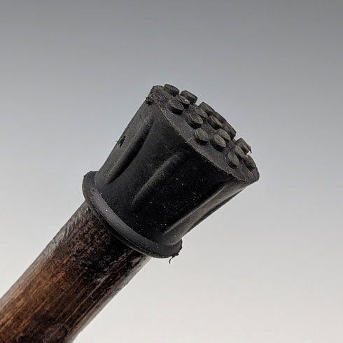 Vintage brown shaft rondelle handle walking stick 93cm